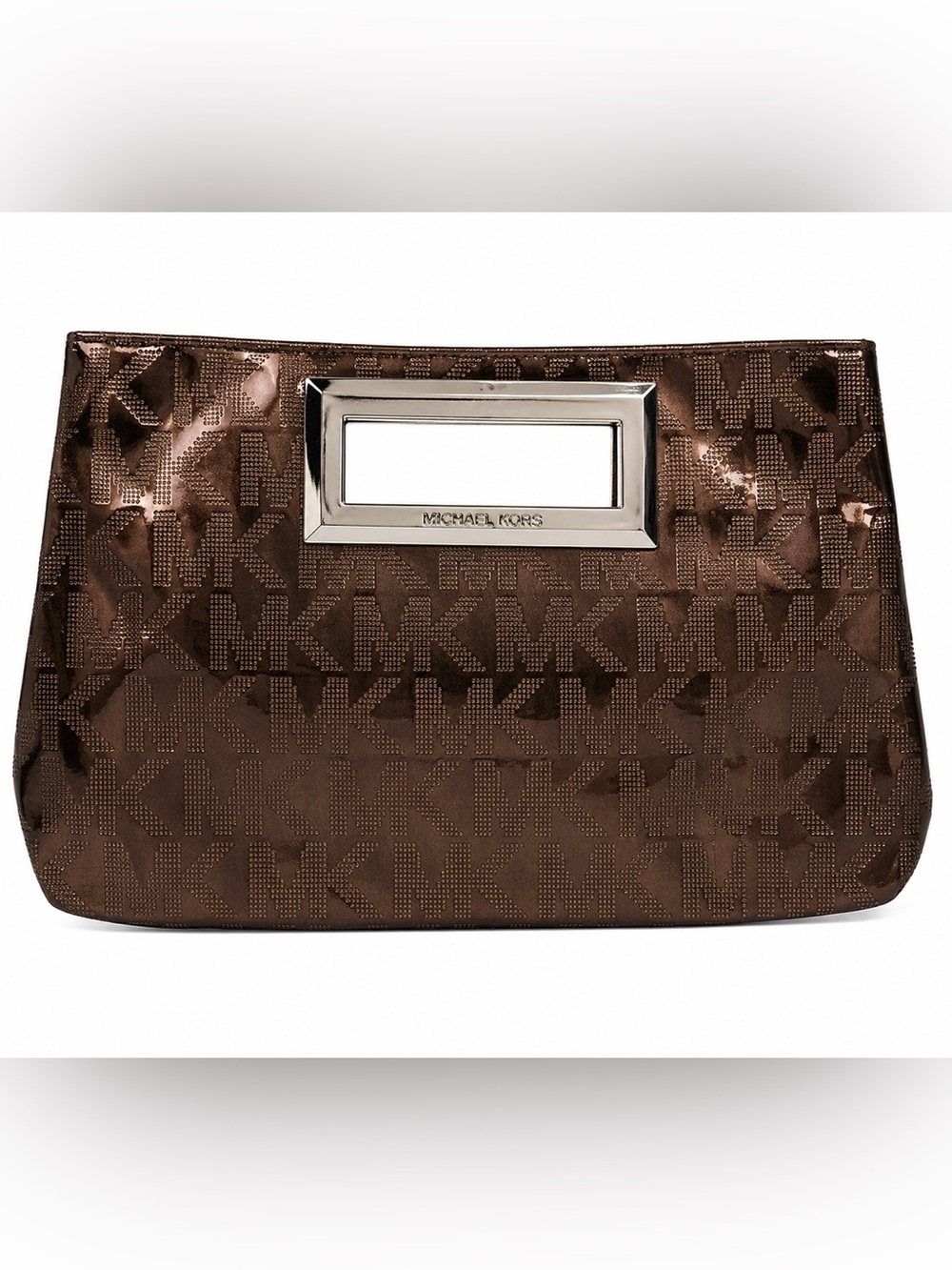 Michael Kors Metallic Brown Clutch